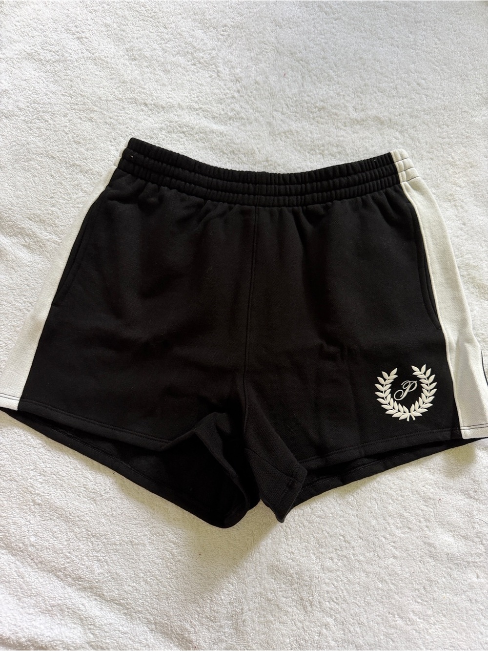 Victoria's Secret Black Athletic Shorts with White Side Panels